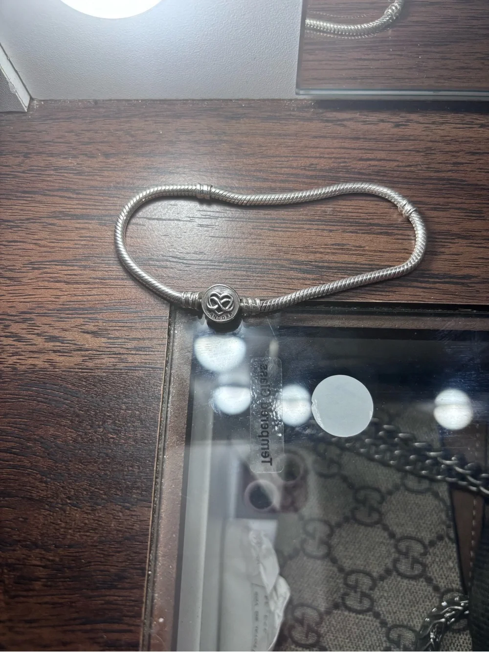 Pandora bracelet with charms